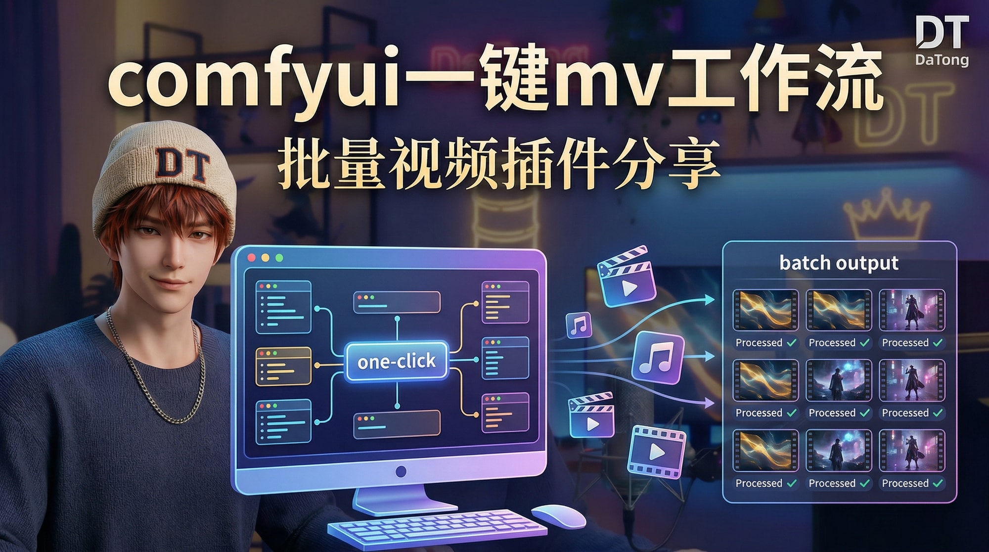一键mv工作流和comfyui批量视频插件